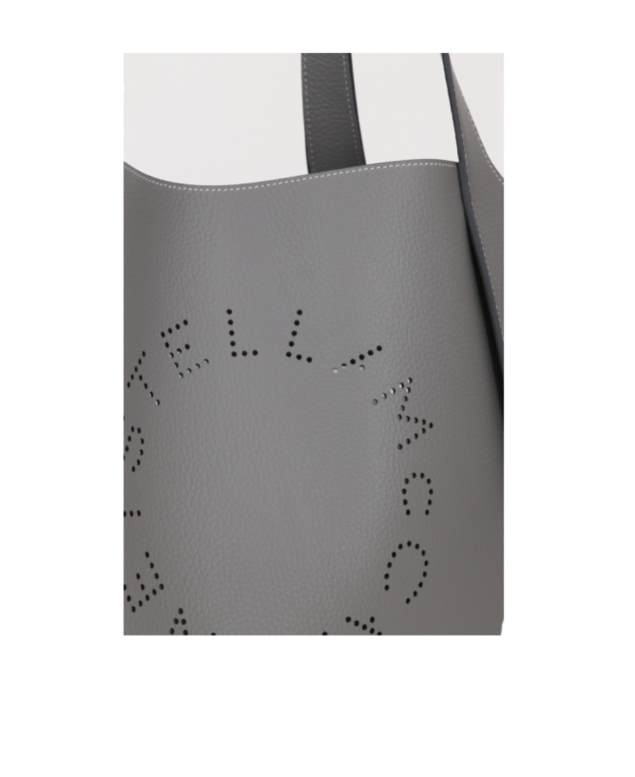 Stella Mccartney Stella Logo Top Handle Bag In Gray