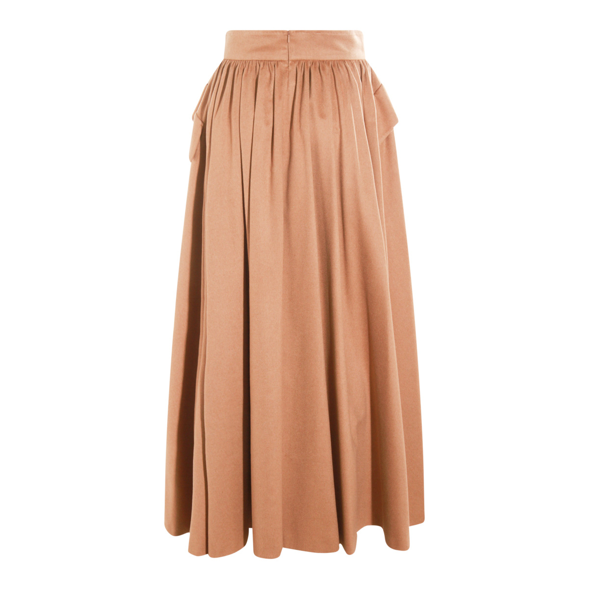Max Mara Eufemia Pleated Skirt In Brown