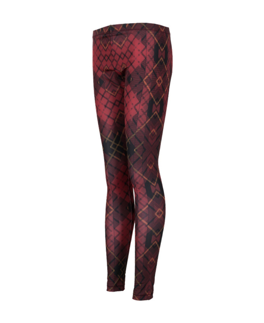 Alexander Mcqueen Classic Printed Pencil Leggings In Red