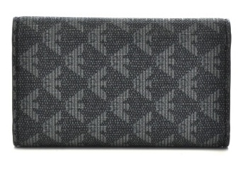 Emporio Armani Jacquard Logo Wallet In Black
