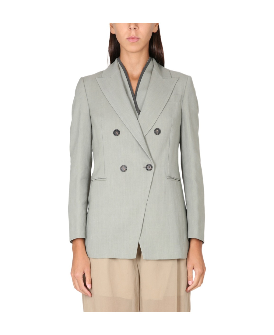 Brunello Cucinelli Women's Fluid Twill Jacket In White