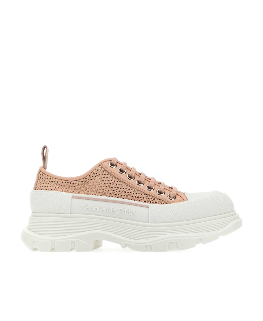 Alexander Mcqueen Perforated Chunky Sole Sneakers In White