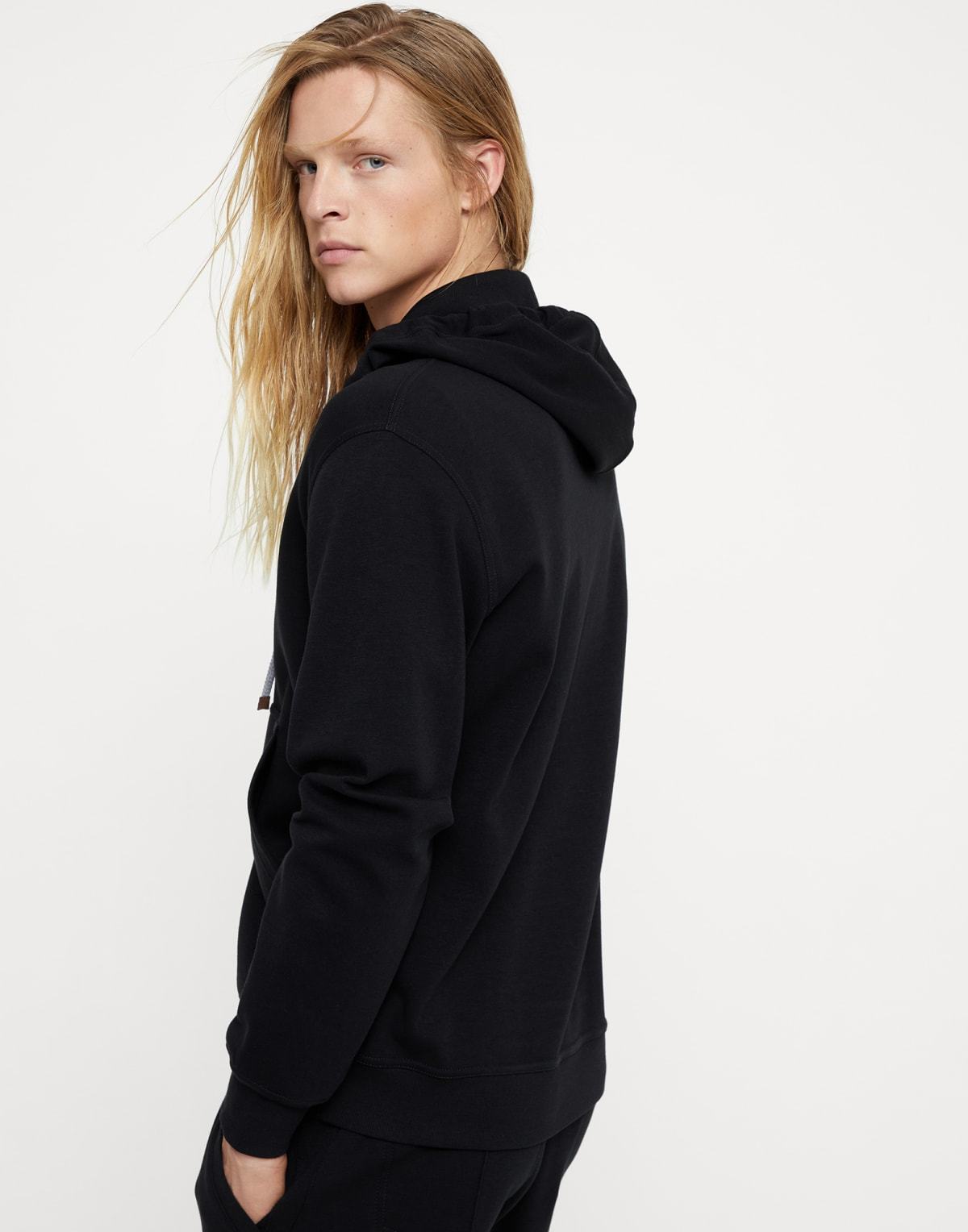 Brunello Cucinelli Cotton Blend Zipped Hoodie In Black