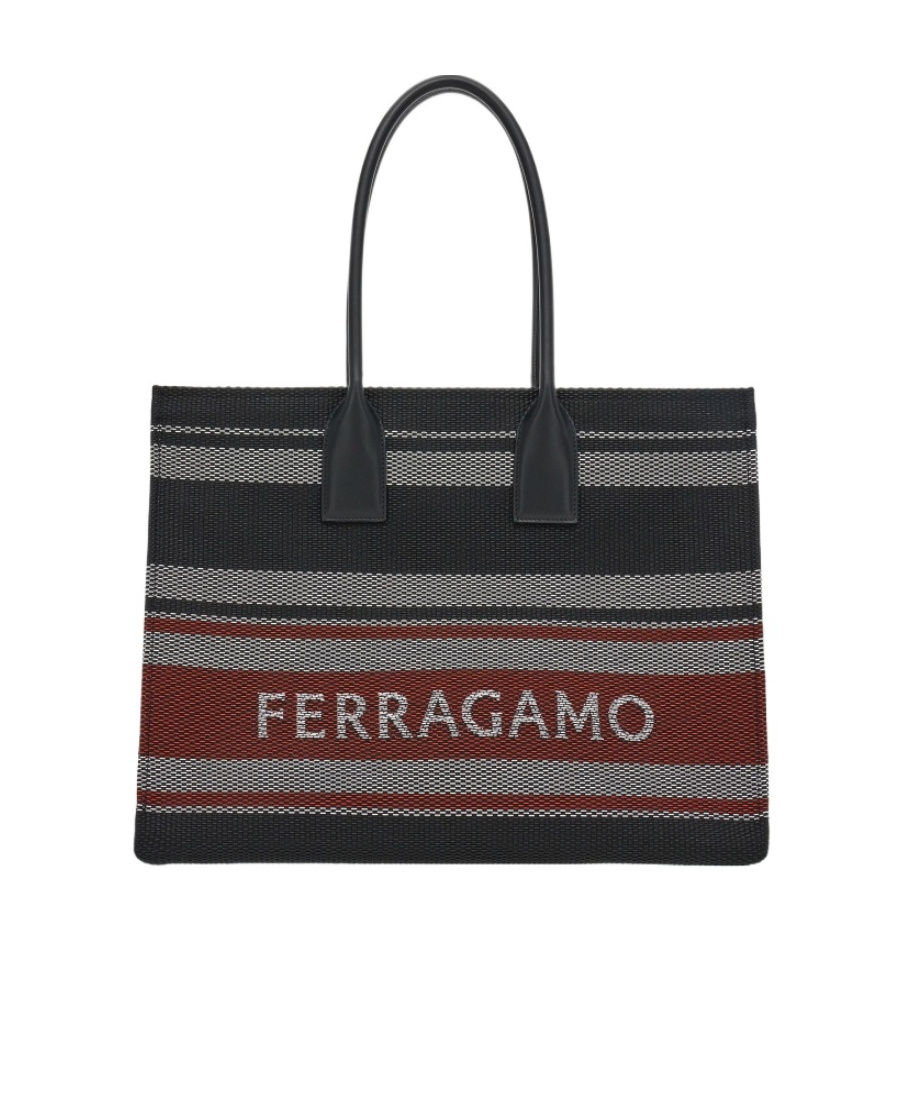 Ferragamo Signature Tote Bag In Black