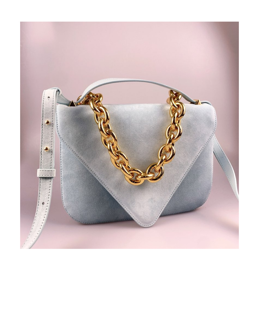 Bottega Veneta Square Shoulder Bag In Gray