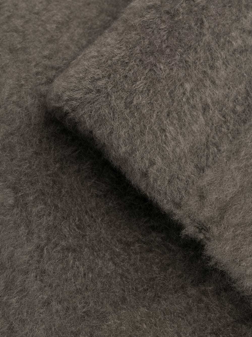 YVES SALOMON LONG OVERCOAT WITH MEDIUM TEXTURE