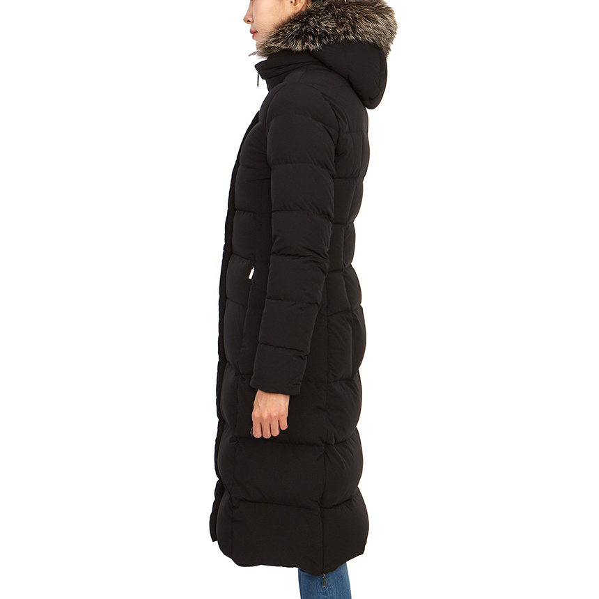 Moorer Long-sleeved Hooded Down Jacket In Black
