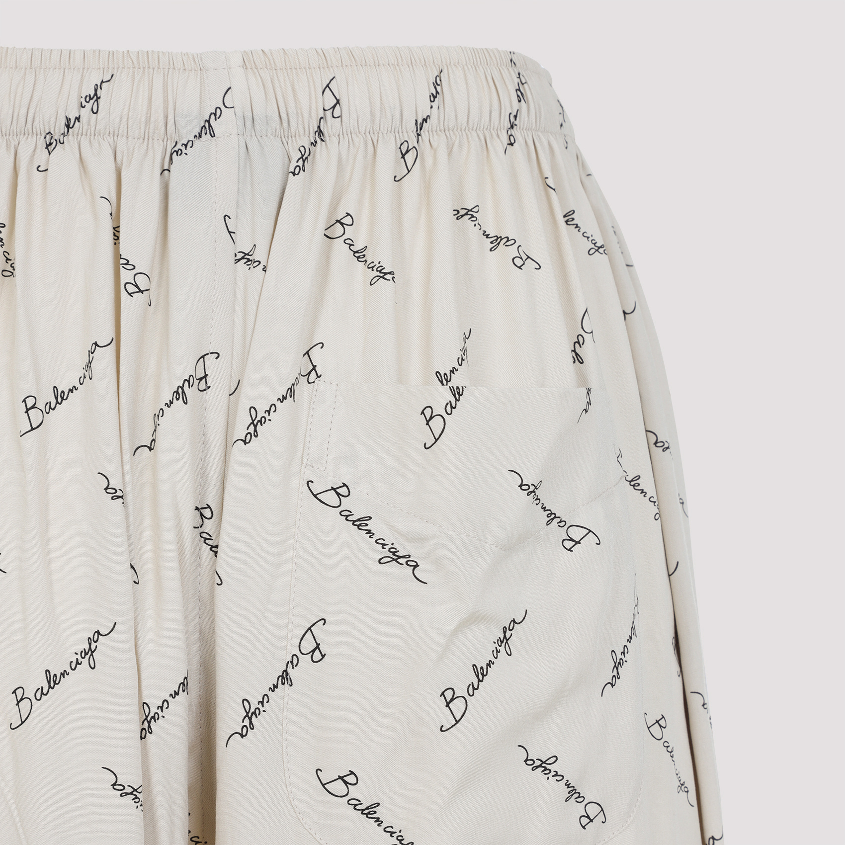 Balenciaga Elastic Casual Pants In White