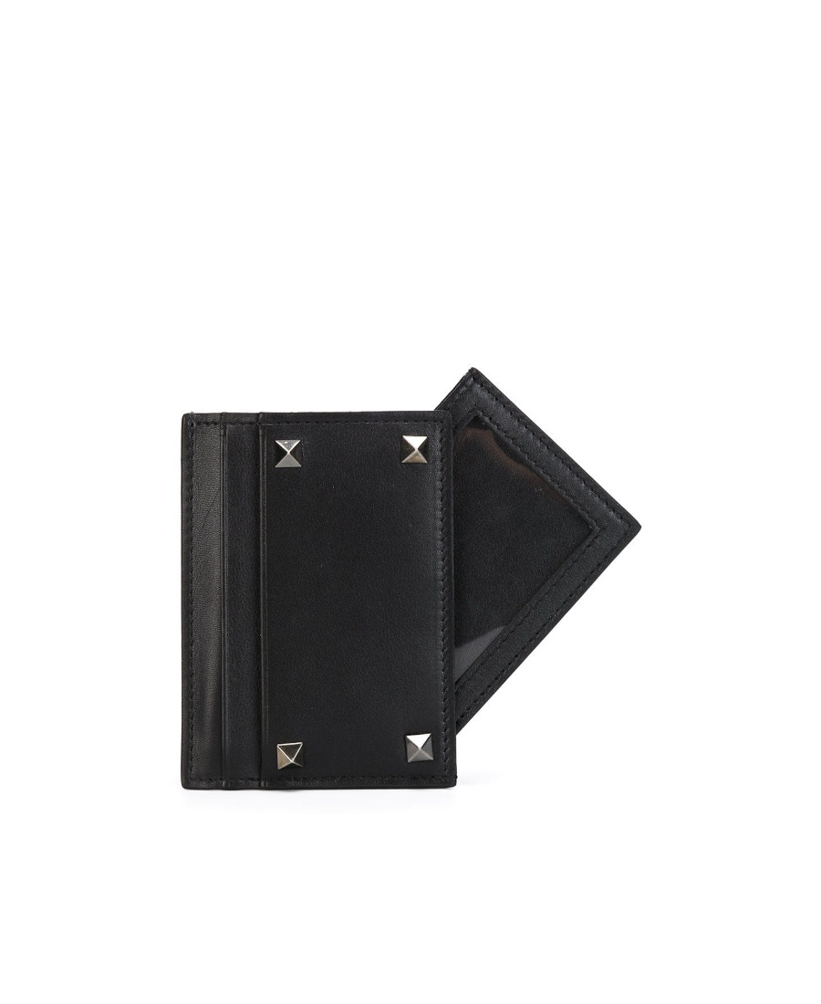 VALENTINO GARAVANI VALENTINO	GARAVANI ROCKSTUD LOGO DETAILED CARDHOLDER