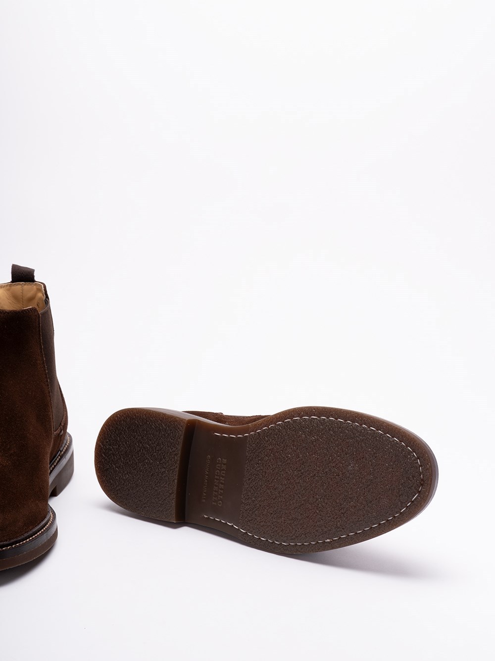 Brunello Cucinelli Panelled Suede Ankle Boots In Black