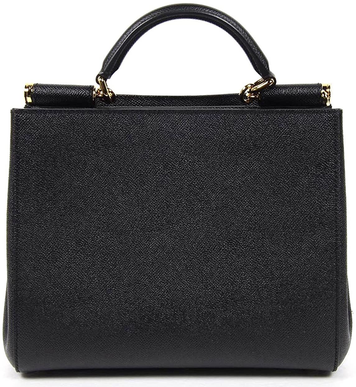Dolce & Gabbana Logo Details Handbag In Black