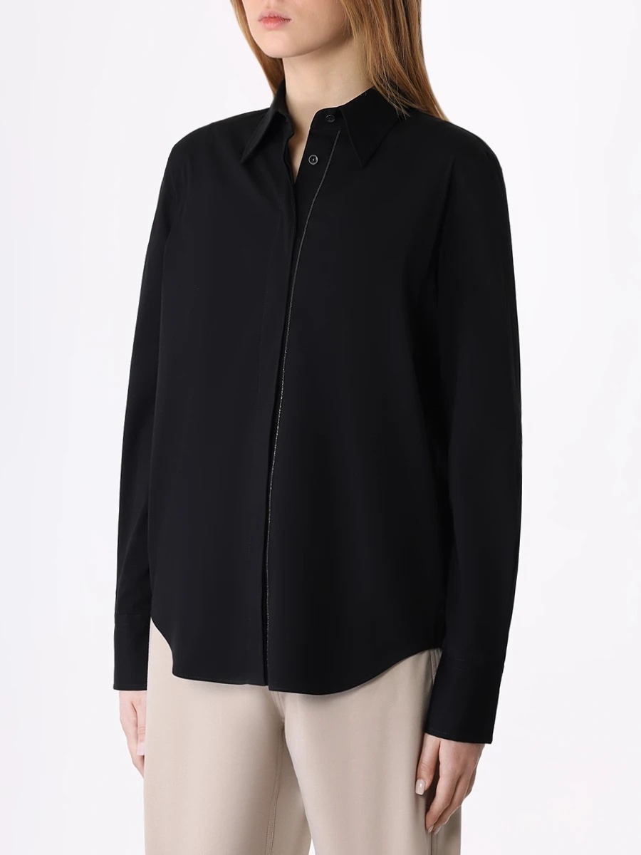 Brunello Cucinelli Long-sleeved Shirt In Black
