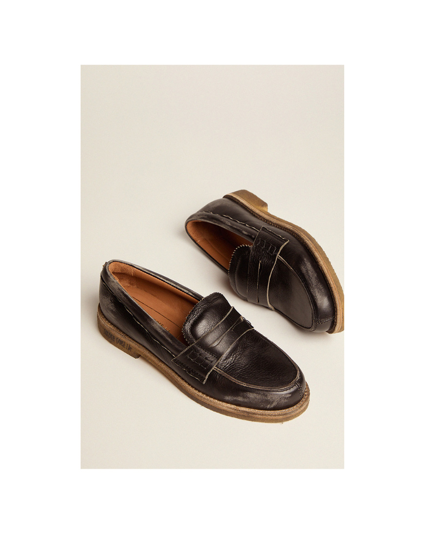 Golden Goose Deluxe Brand Classic Flat Moccasins In Black