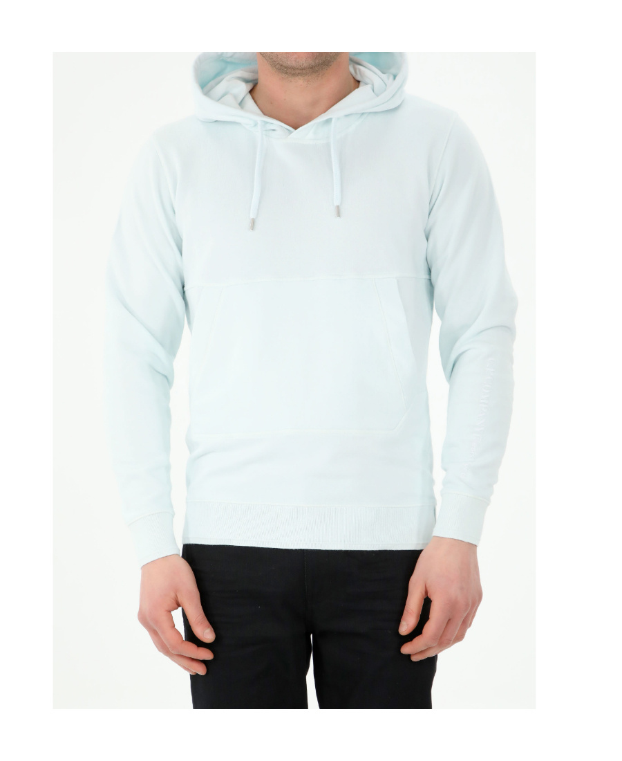 C.p. Company Light-blue Hoodie In White