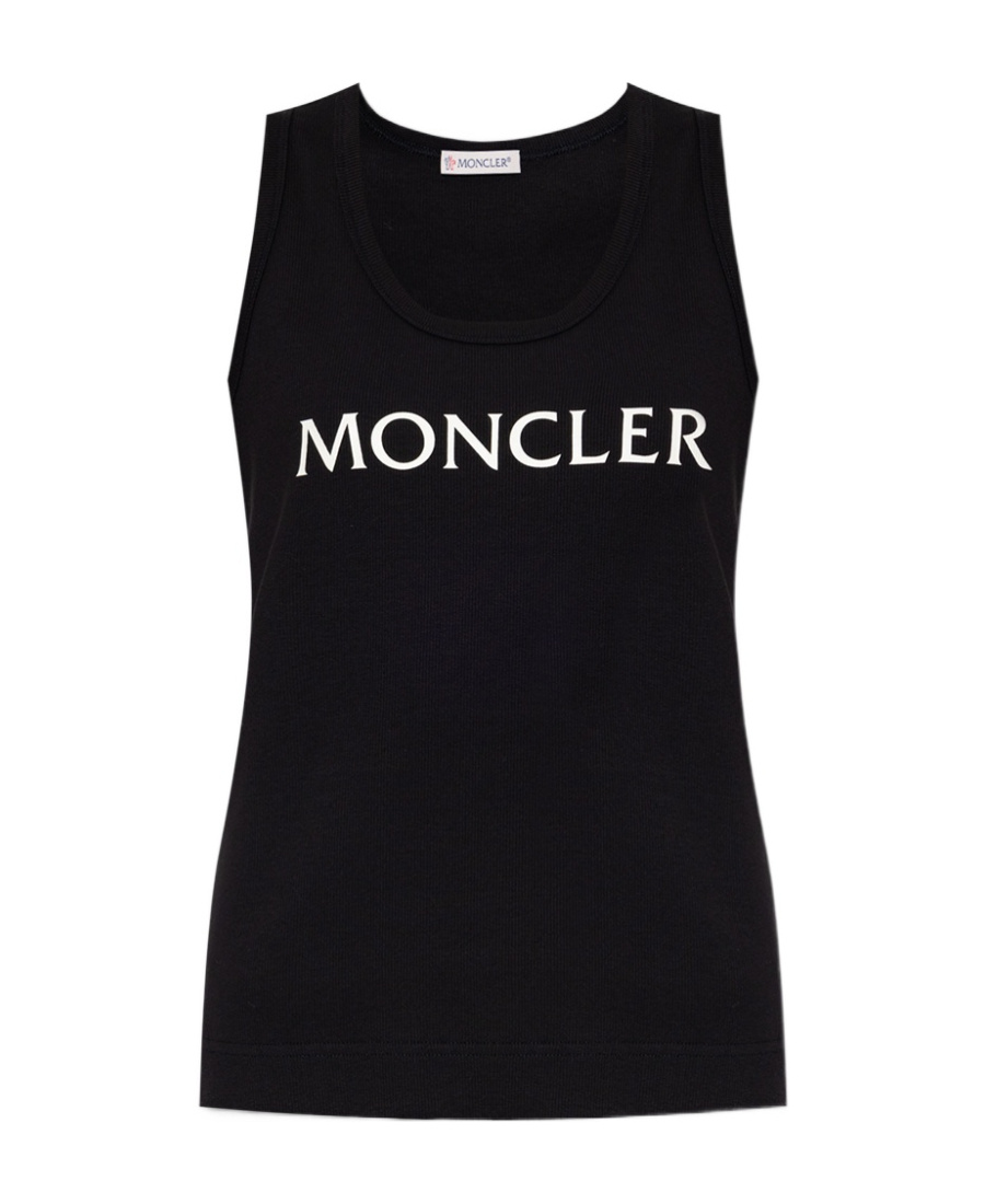 Moncler Logo-print Tank Top In Black