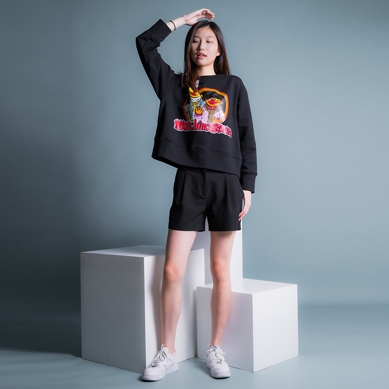 Moschino X Sesame Street Logo Hoodie In Black