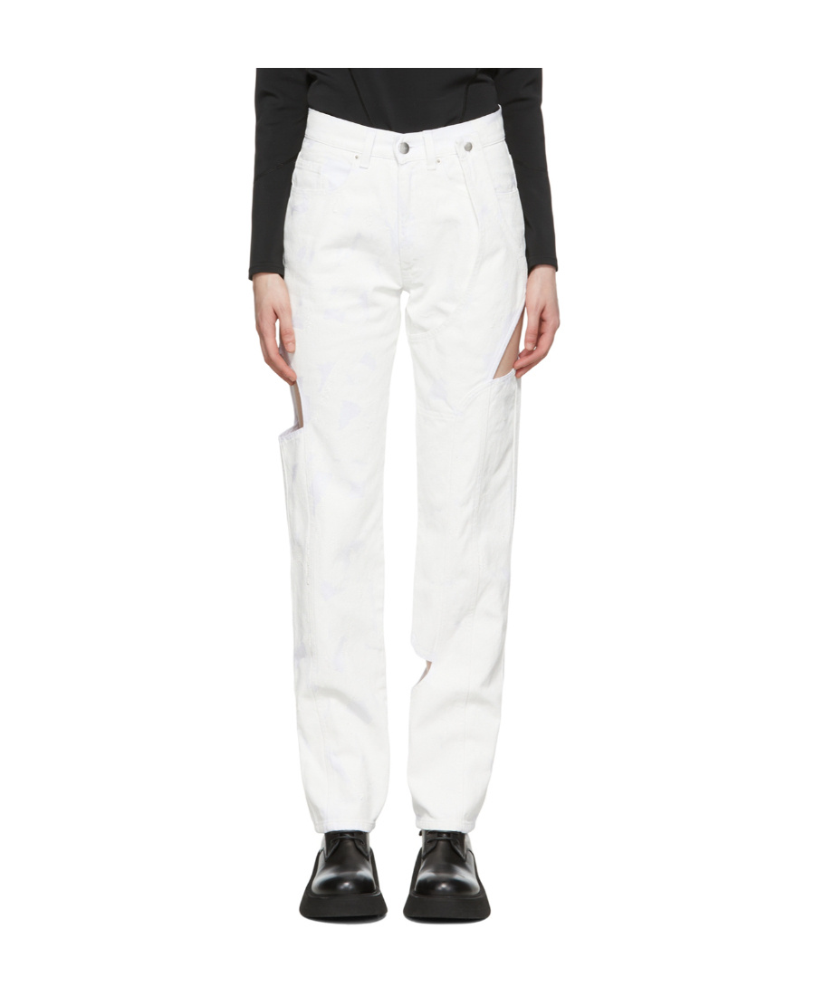 Heliot Emil Four-pocket Jeans In White
