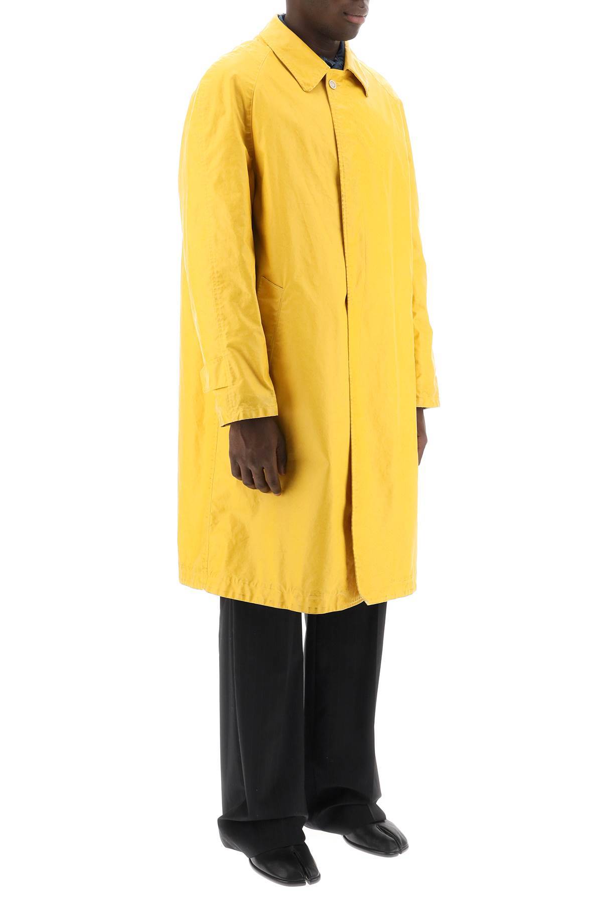Maison Margiela Trench Coat In Yellow