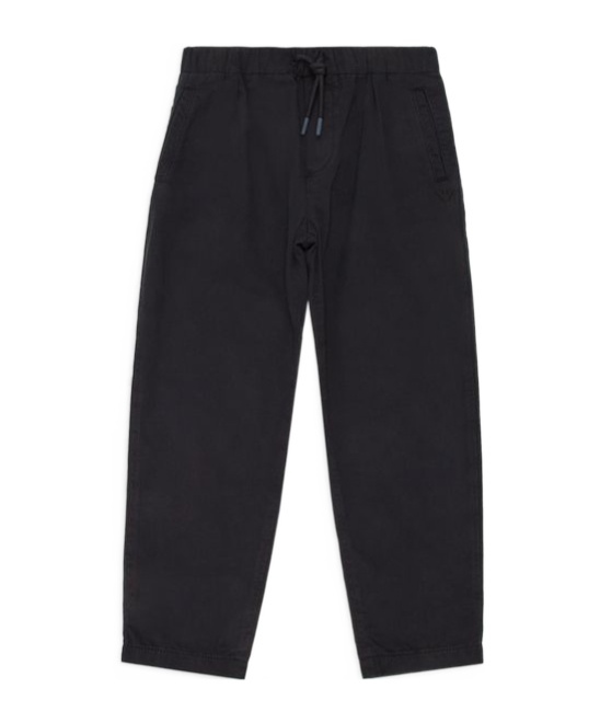 Emporio Armani Drawstring Trousers In Black