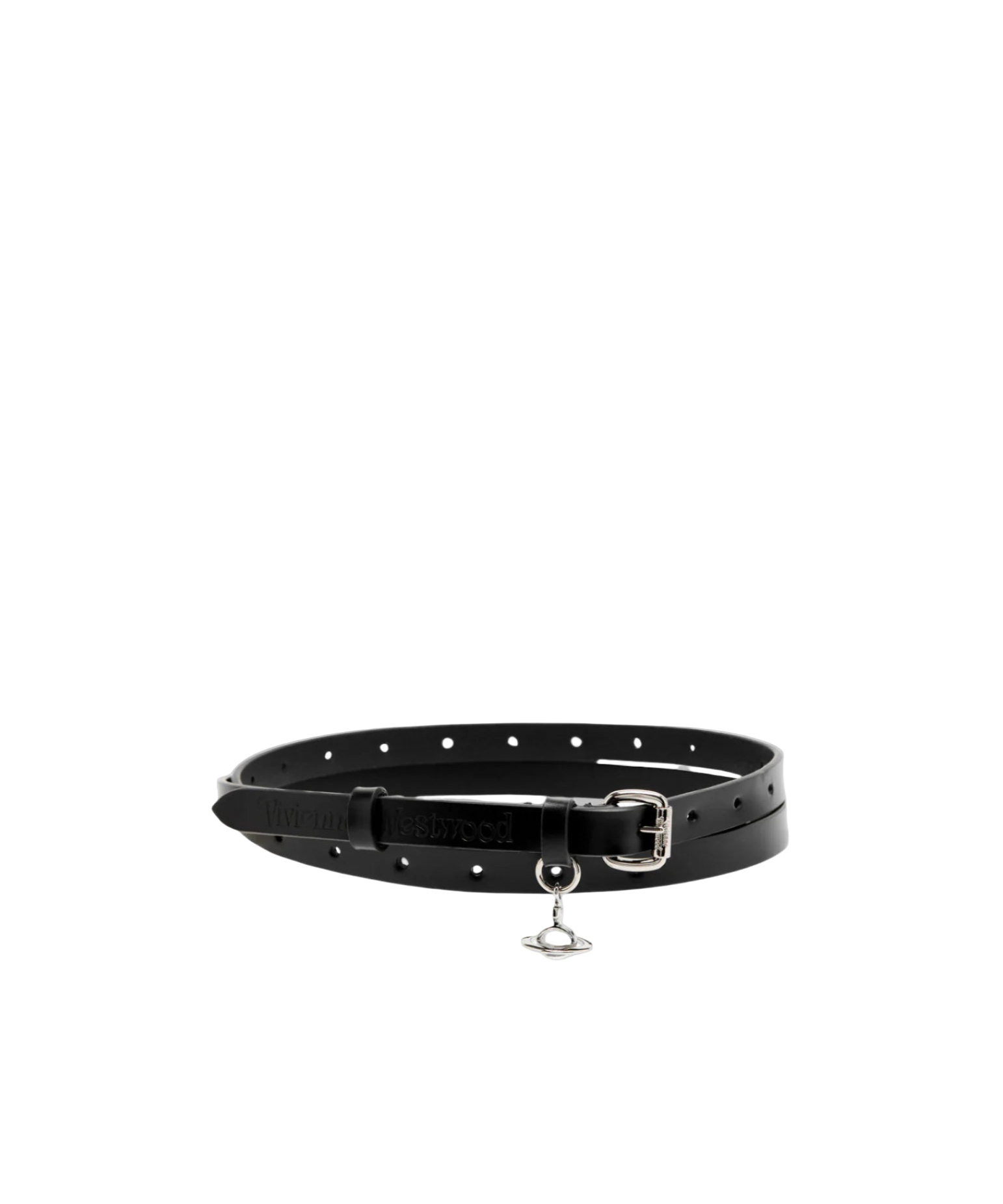 Vivienne Westwood Alex Mini Charm Detailed Belt In Black