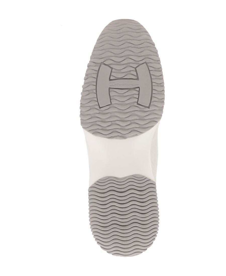 Hogan Studded Logo Lace Up Trainers In White
