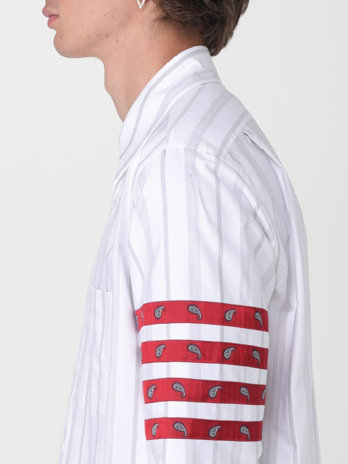 Shop Thom Browne 4-bar Striped Shirt In White