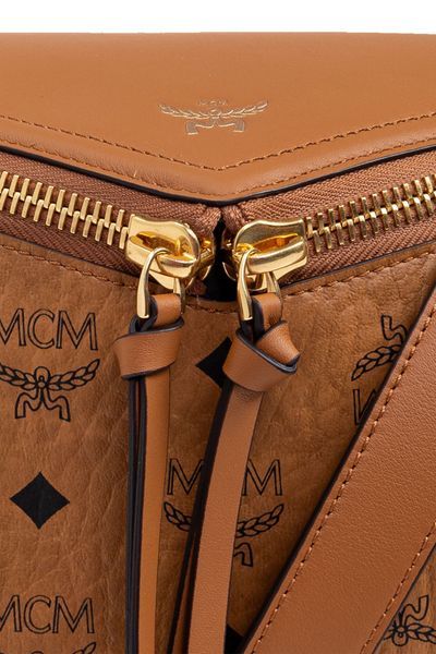 Mcm Canvas Diamant 3d Crossbody Bag In Brown
