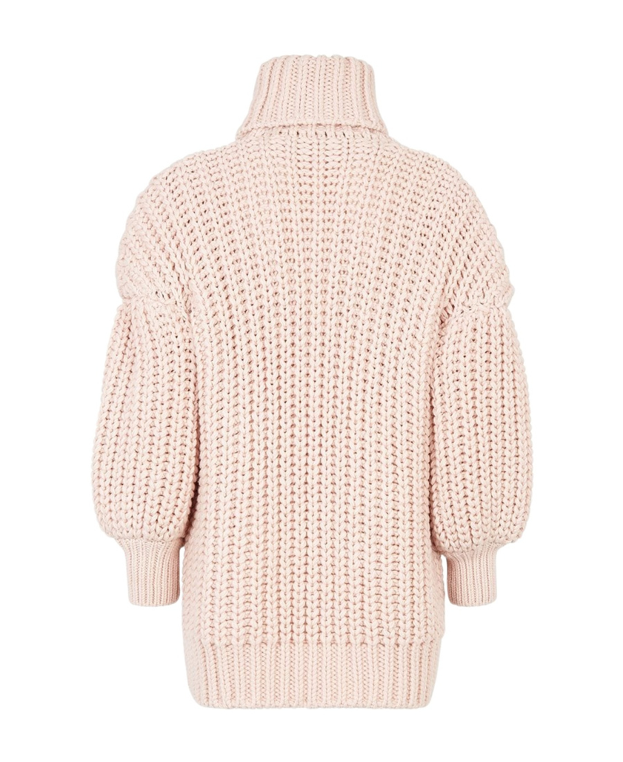 Fendi High-neck Long-sleeved Sweater In Pink