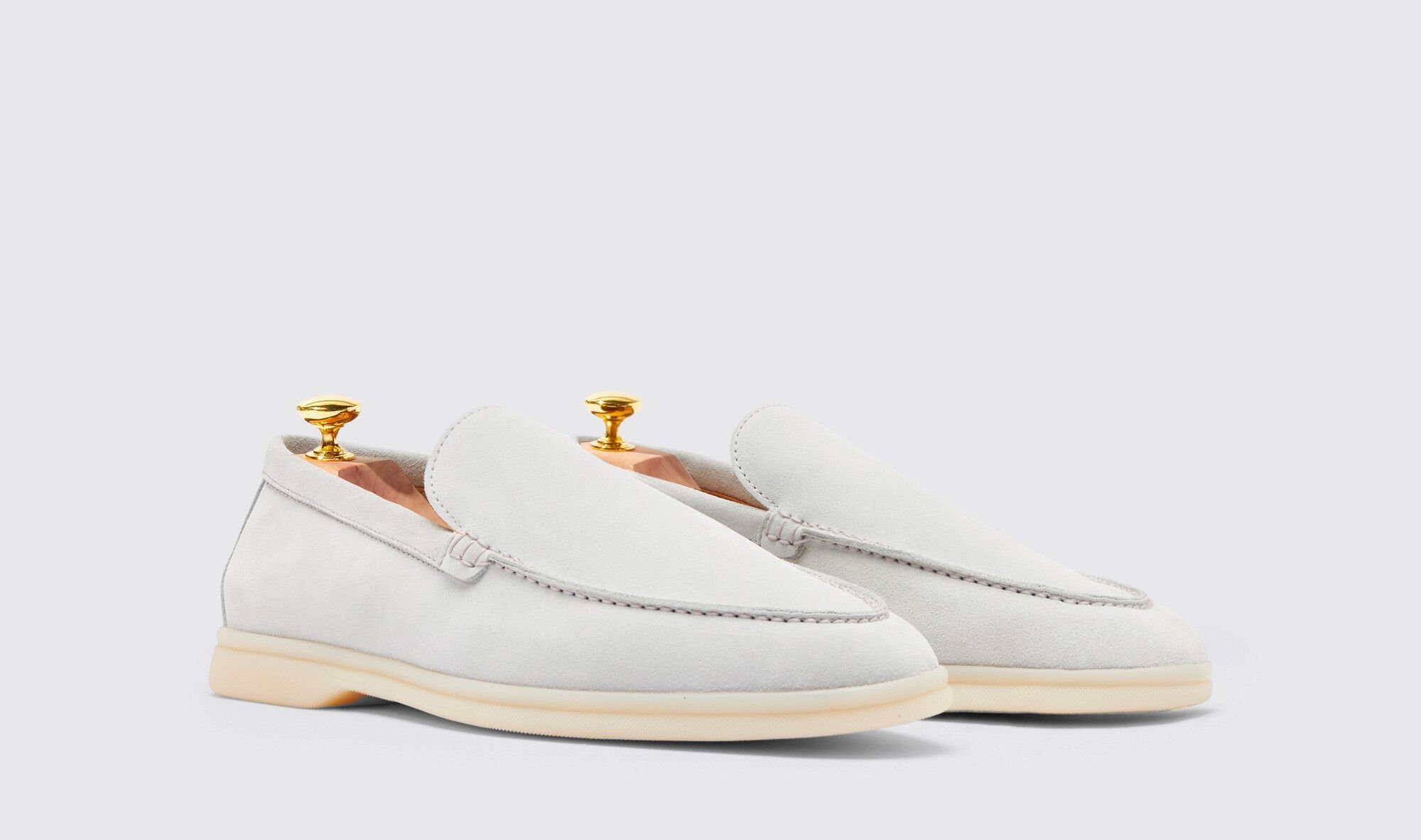 Scarosso Round-headed Casual Shoes In White