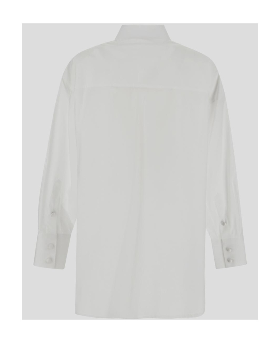 Dolce & Gabbana Pointed-collar Drop-shoulder Shirt In White