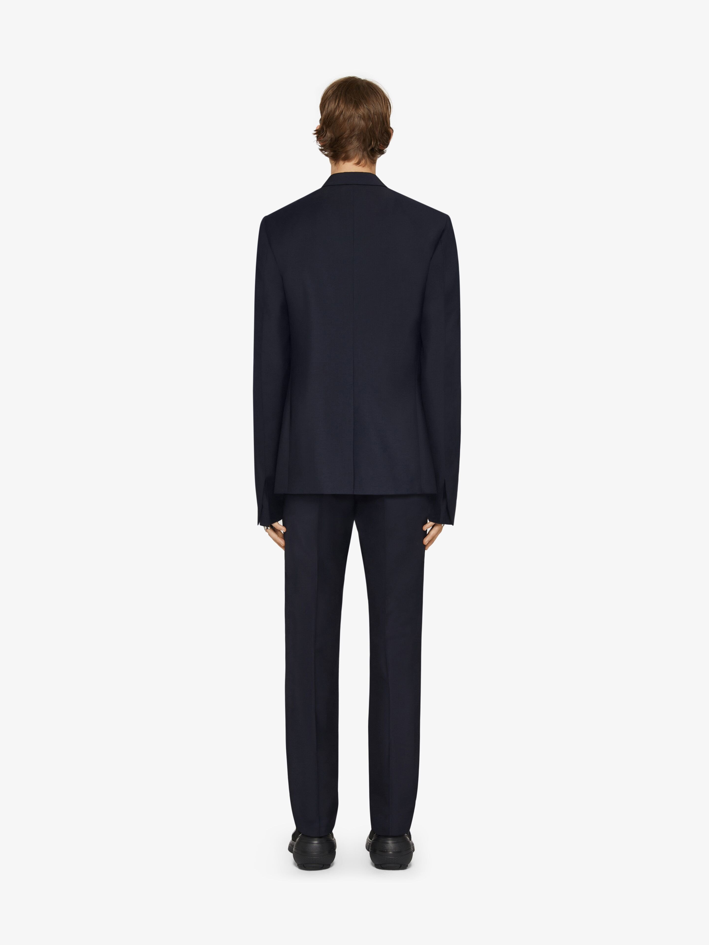 Givenchy Single-breasted Tailored Suit Jacket In Blue