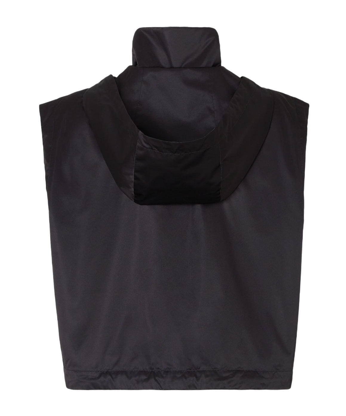 Fendi Cropped Gilet With High Collar In Black