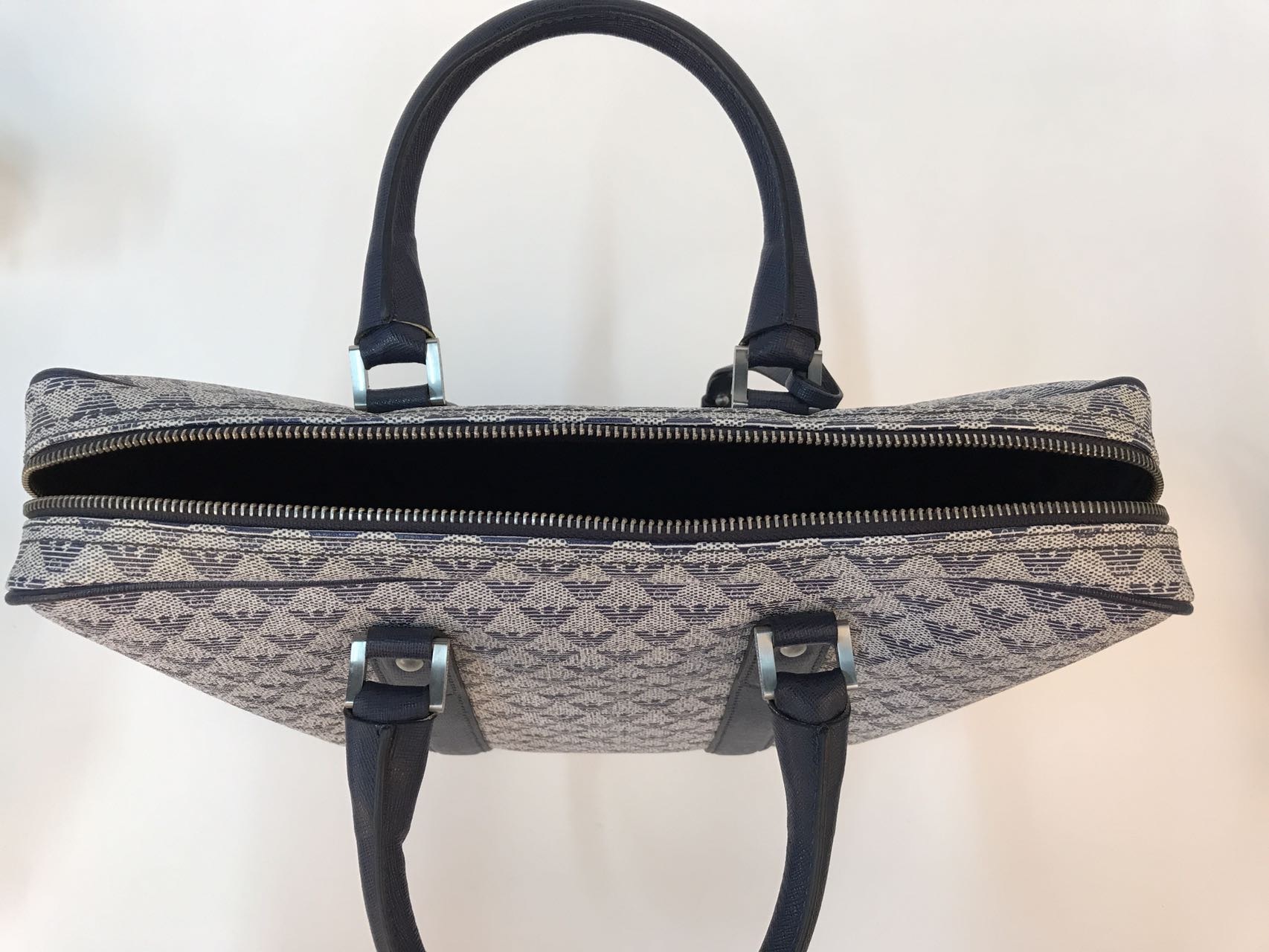Emporio Armani Logo Handbag In Gray