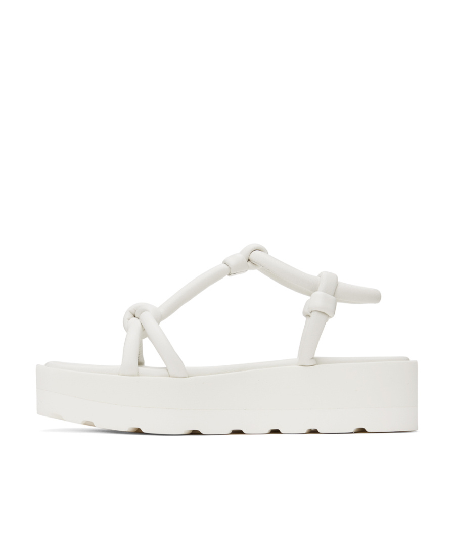 Gianvito Rossi Open Toe Platform Sandals In White
