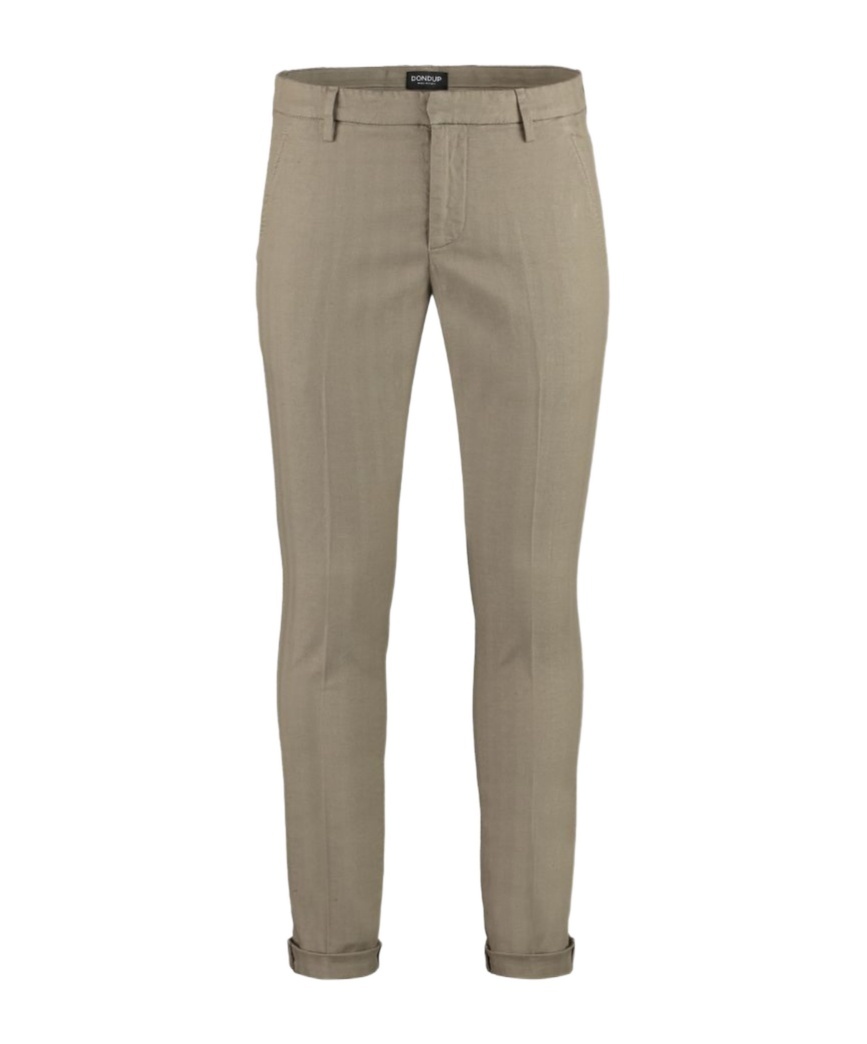 Dondup Belt Loop Casual Pants In Gray
