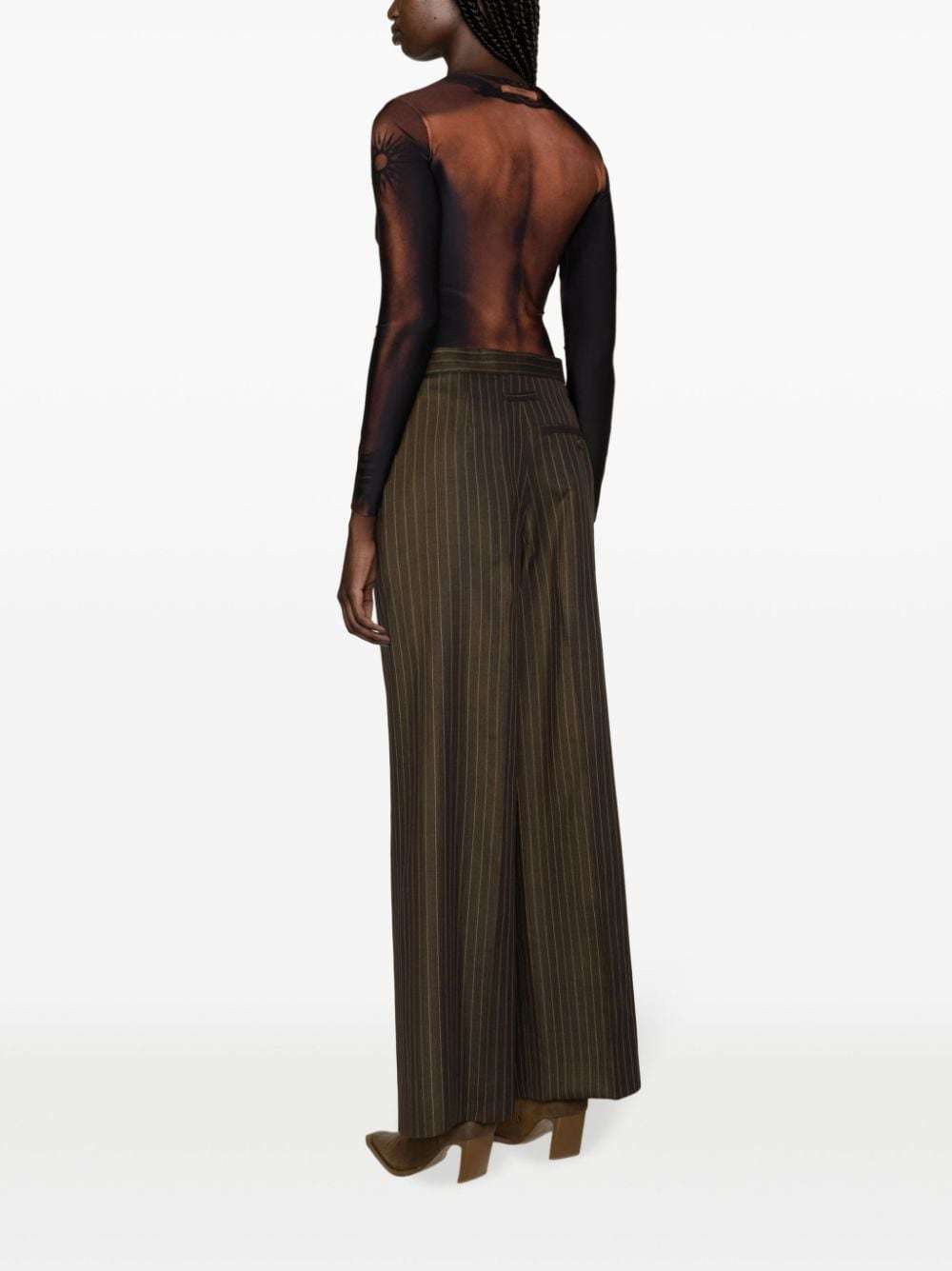 Jean Paul Gaultier Tattoo Tailored Trouser-skirt In Black