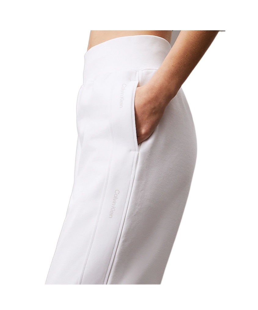 Calvin Klein Fleece Joggers In Bright White