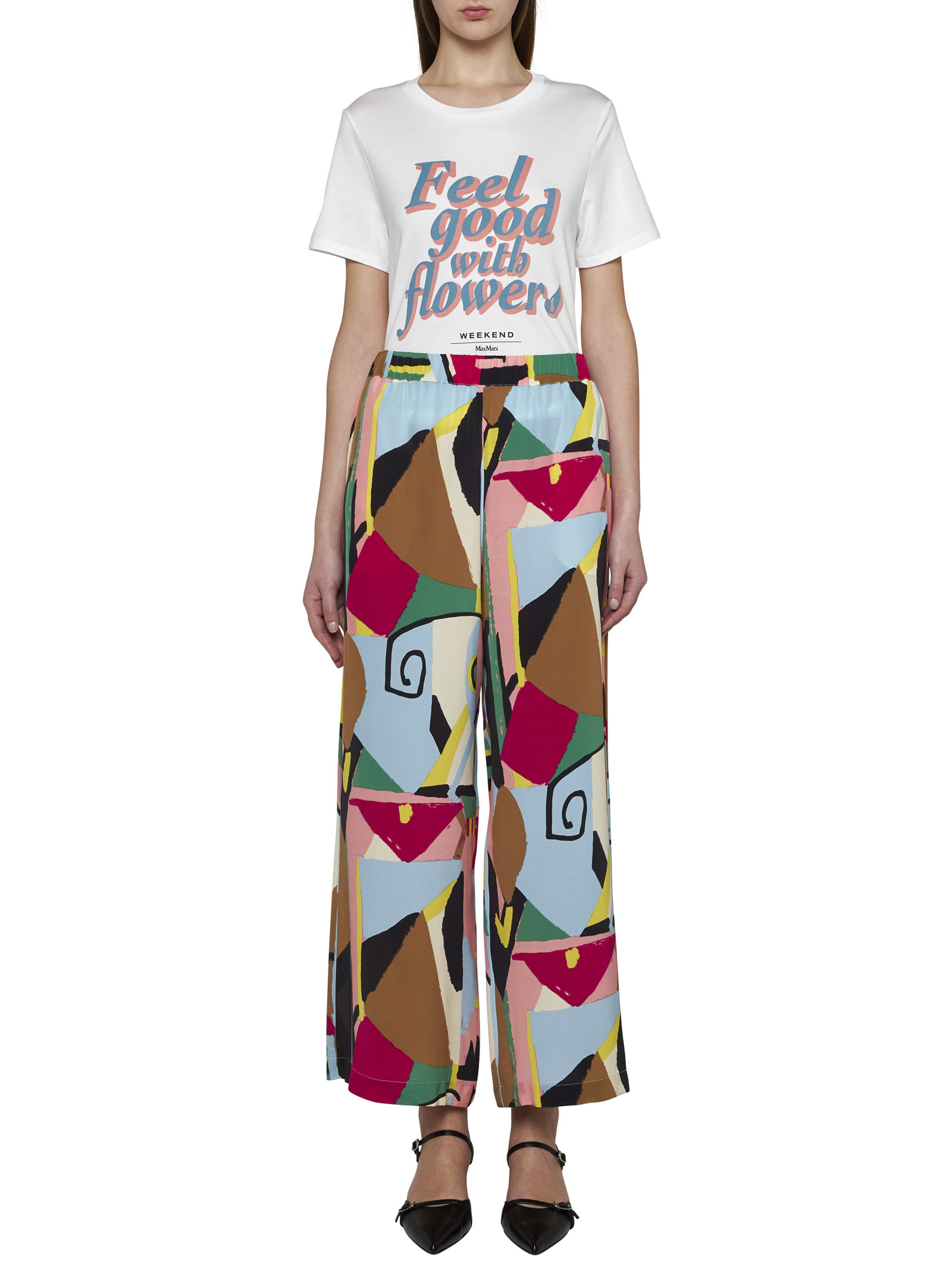 Weekend Max Mara Short-sleeved T-shirt In White
