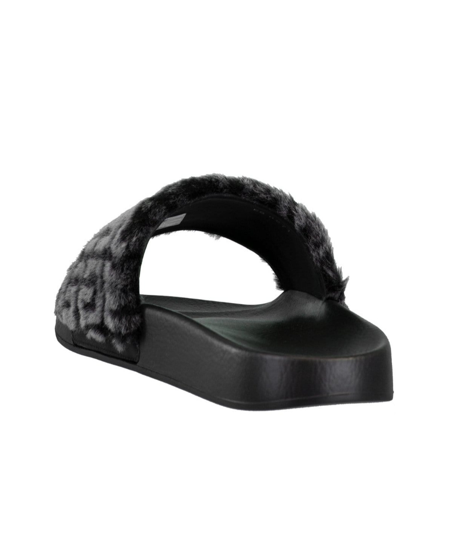 Givenchy 4g Shearling Slides In Black