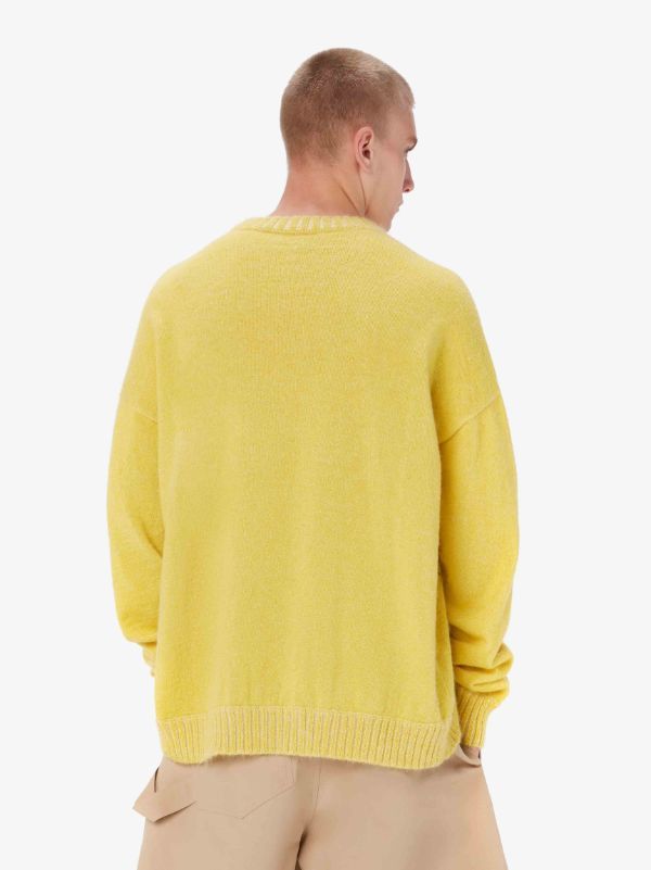 Jw Anderson Rembrandt Crew Neck Jumper In Yellow