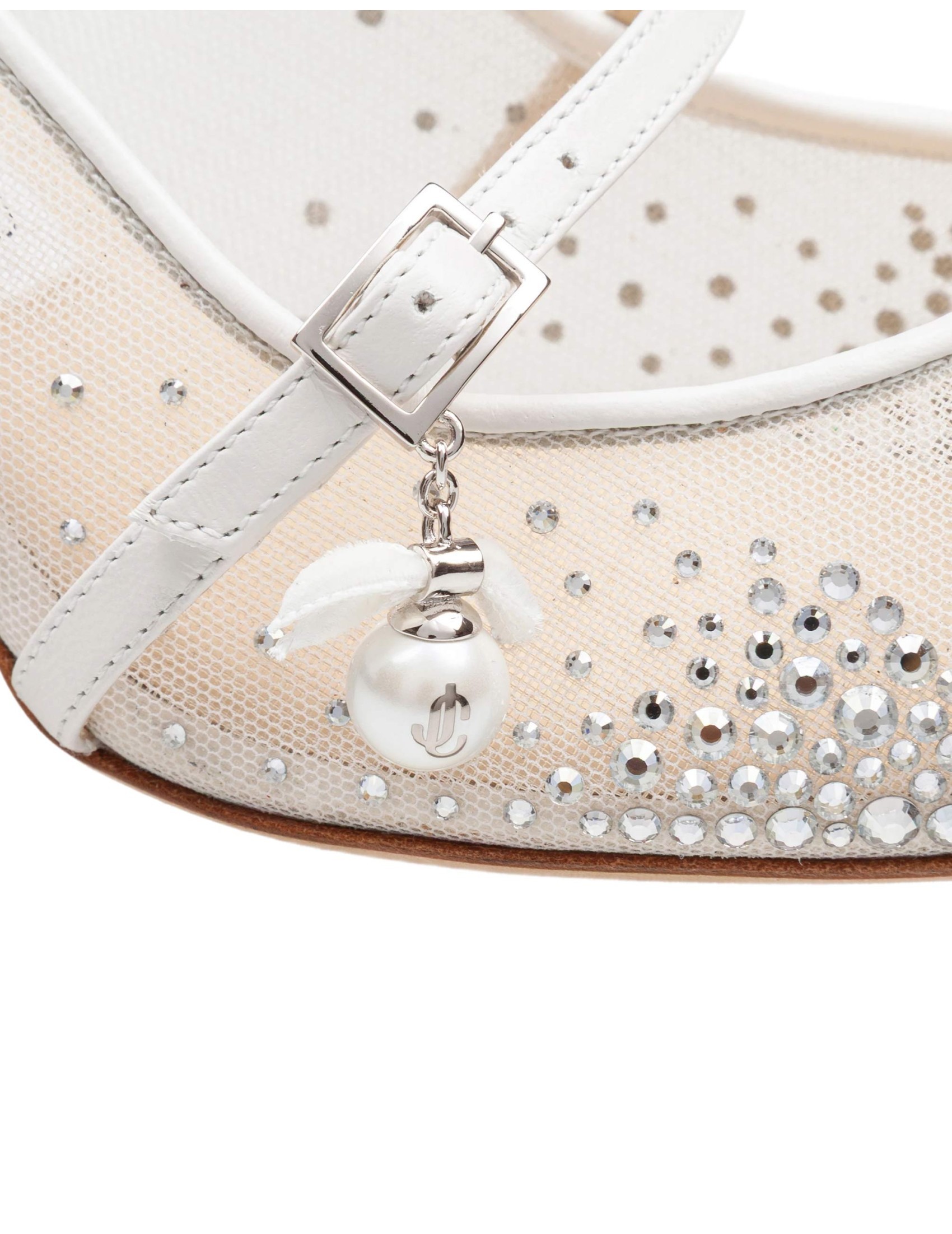 Jimmy Choo Mesh And Leather Pumps In White