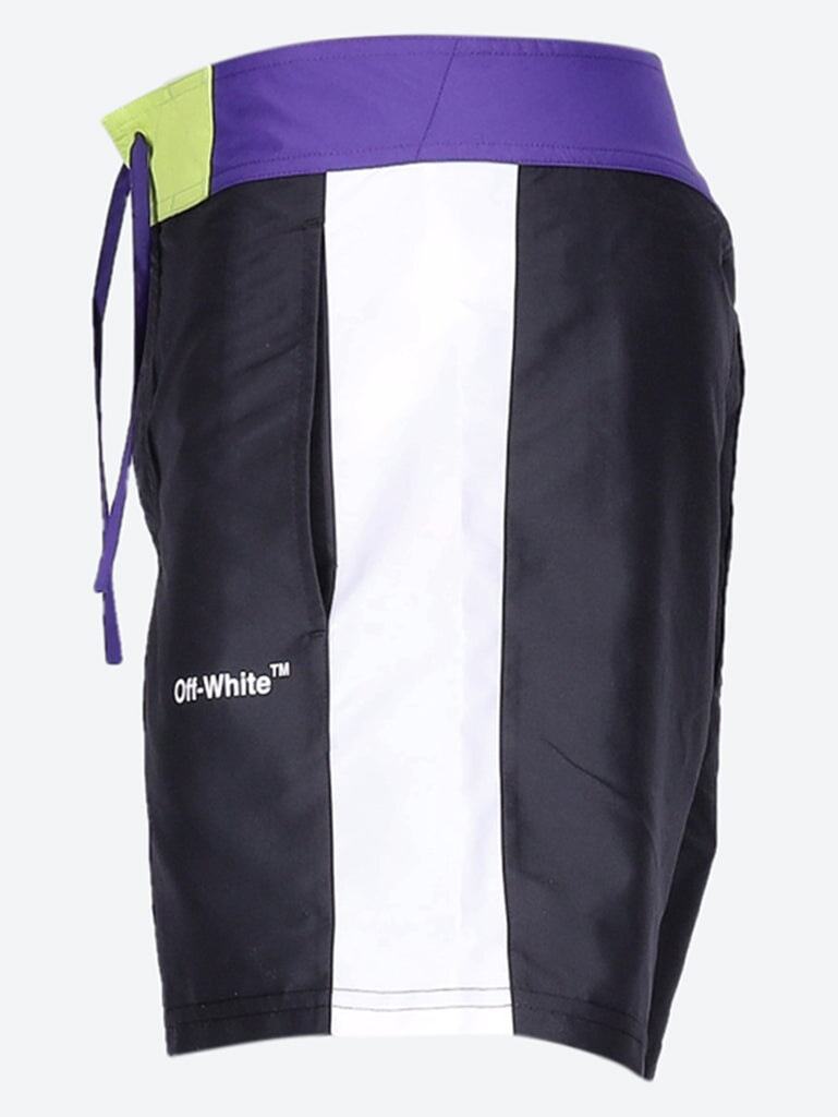 Off-white Arrow Block Sunset Swim Shorts In Black