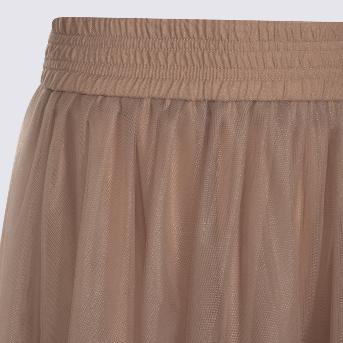 Fabiana Filippi Layered Sheer Overlay Elastic Waistband Skirts