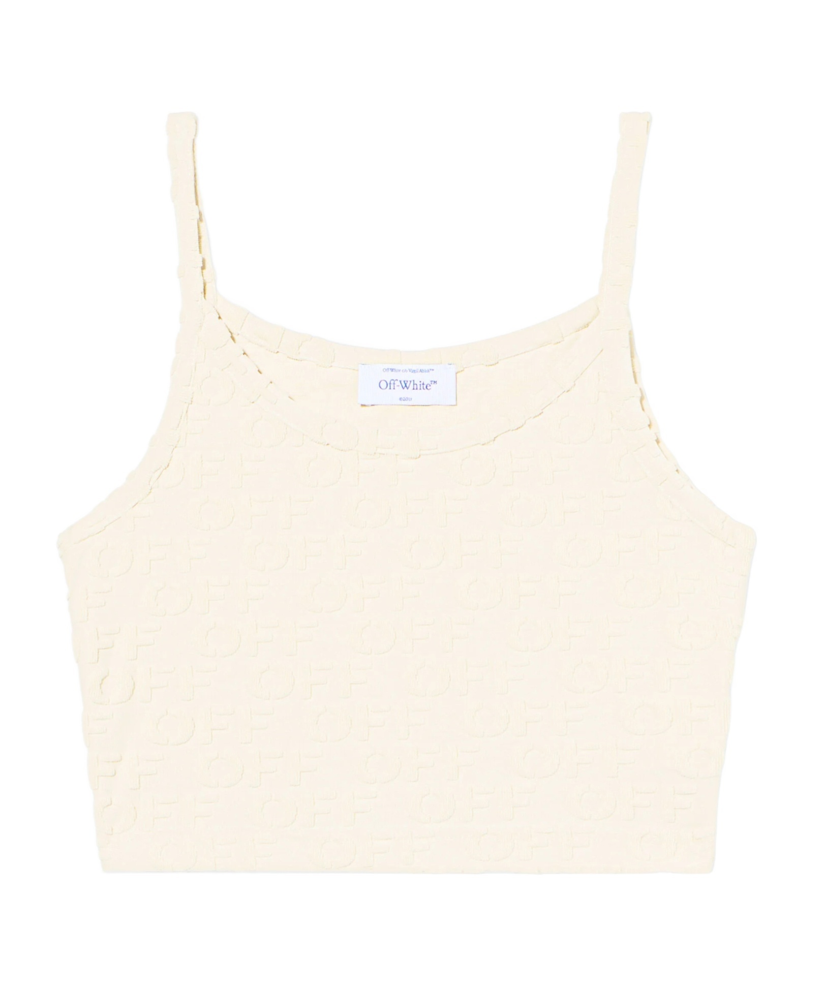 Off-white Monogram Embossed Terry Top In Neutral