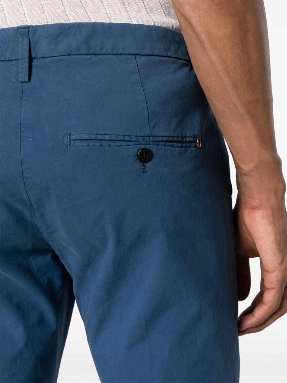 Dondup Tailored Trousers With Pockets And Loops In Blue