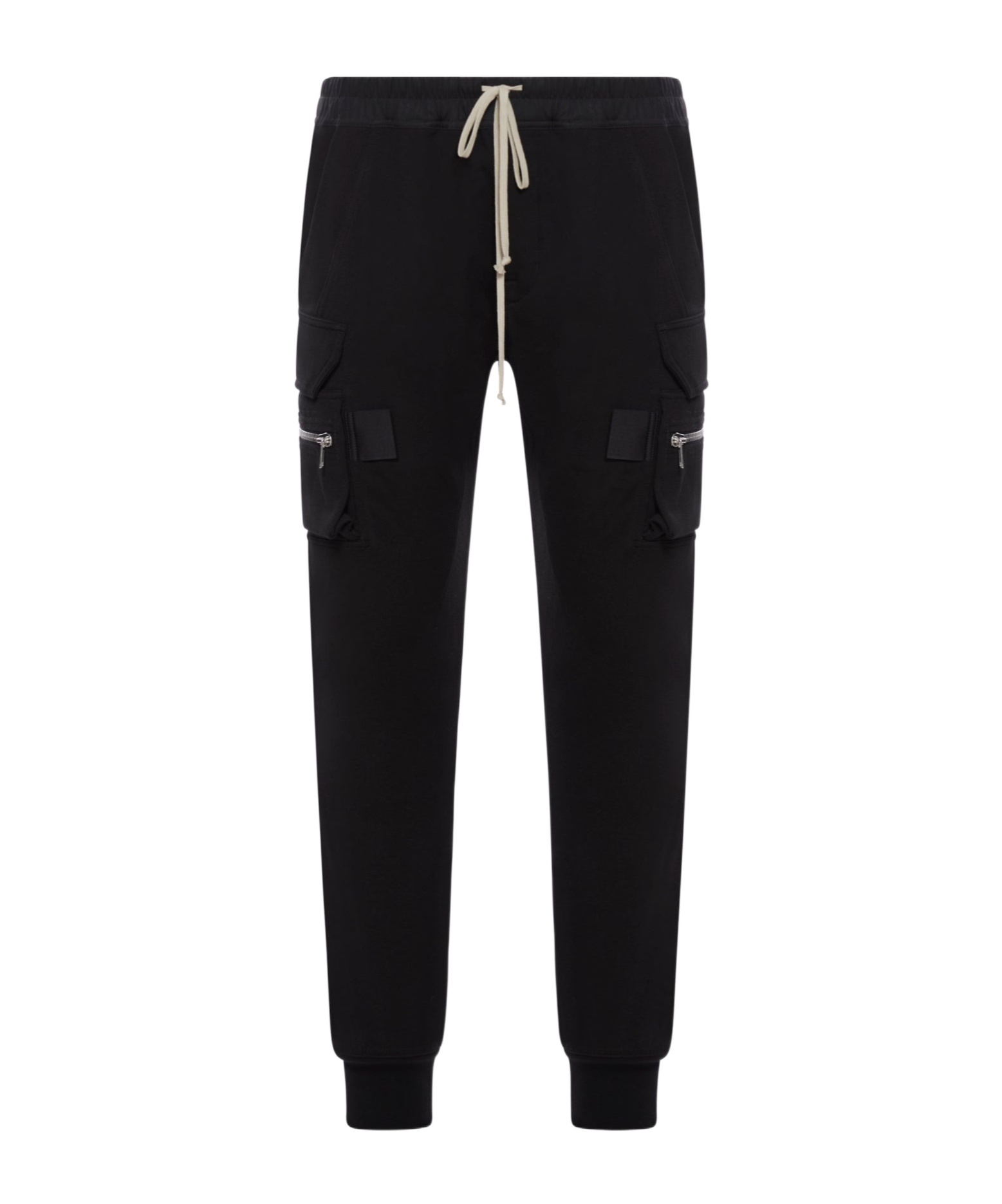 Rick Owens Stretch Cotton Cargo Sports Pants In Black