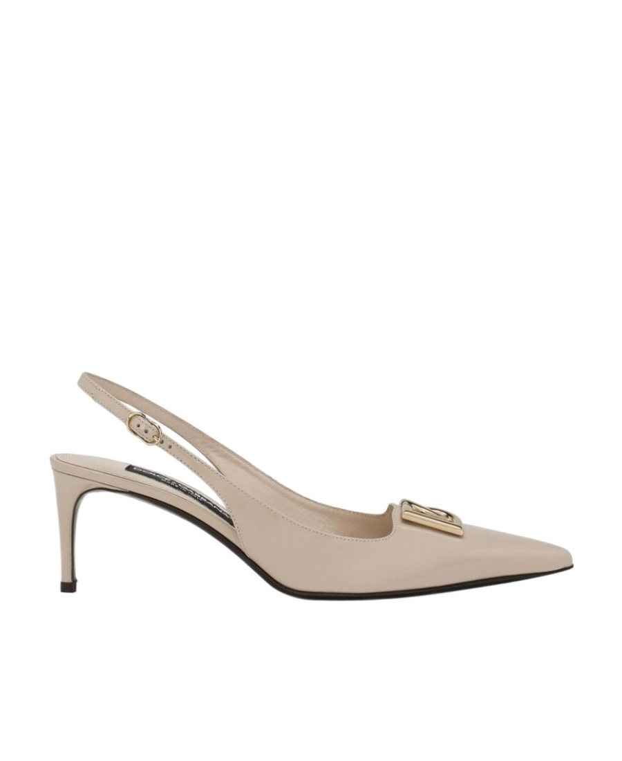 Dolce & Gabbana 60mm Logo-plaque Slingback Pumps In Nude