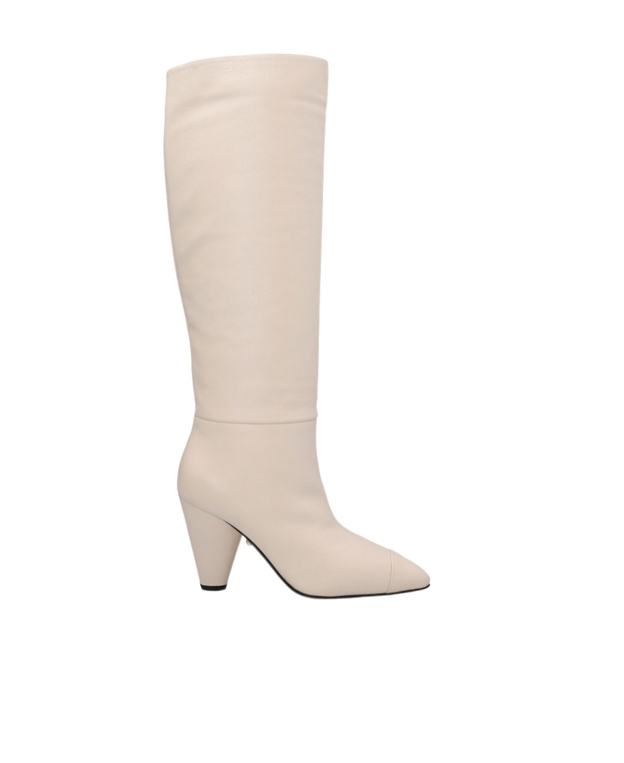 Alev� Knee-length 100mm Cone-heel Boots In Nude