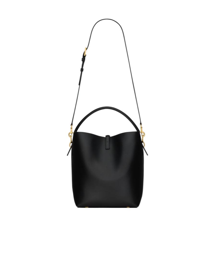Saint Laurent Le 37 Ysl Bucket Bag In Smooth Leather In Black