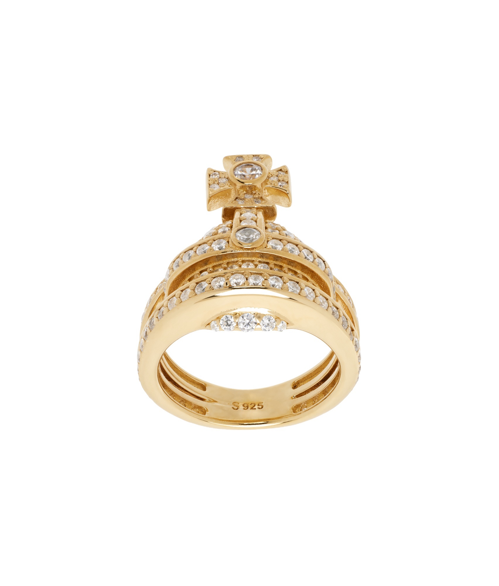 VIVIENNE WESTWOOD LOGO PATTERN RING 